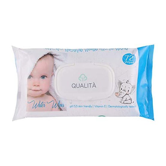 Qualita Water Baby Wipes – 72 Wipes