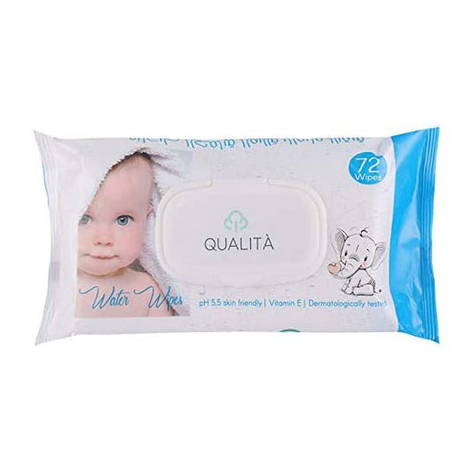 Qualita Water Baby Wipes – 72 Wipes