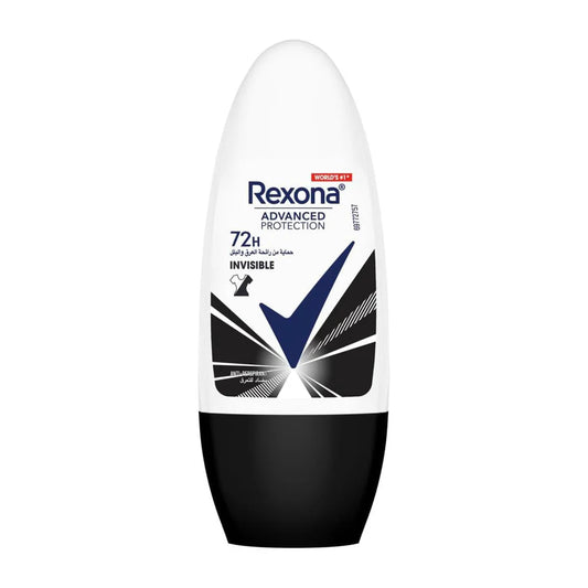 Rexona Advanced Protection 72H Invisible Black & White Antiperspirant Roll on for Women - 50ml