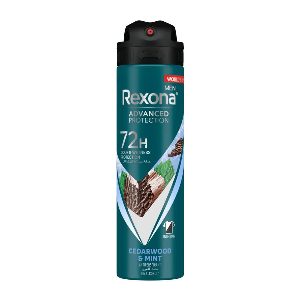 Rexona Men Advanced Protection 72H Cedarwood & Mint Antiperspirant Spray - 150ml