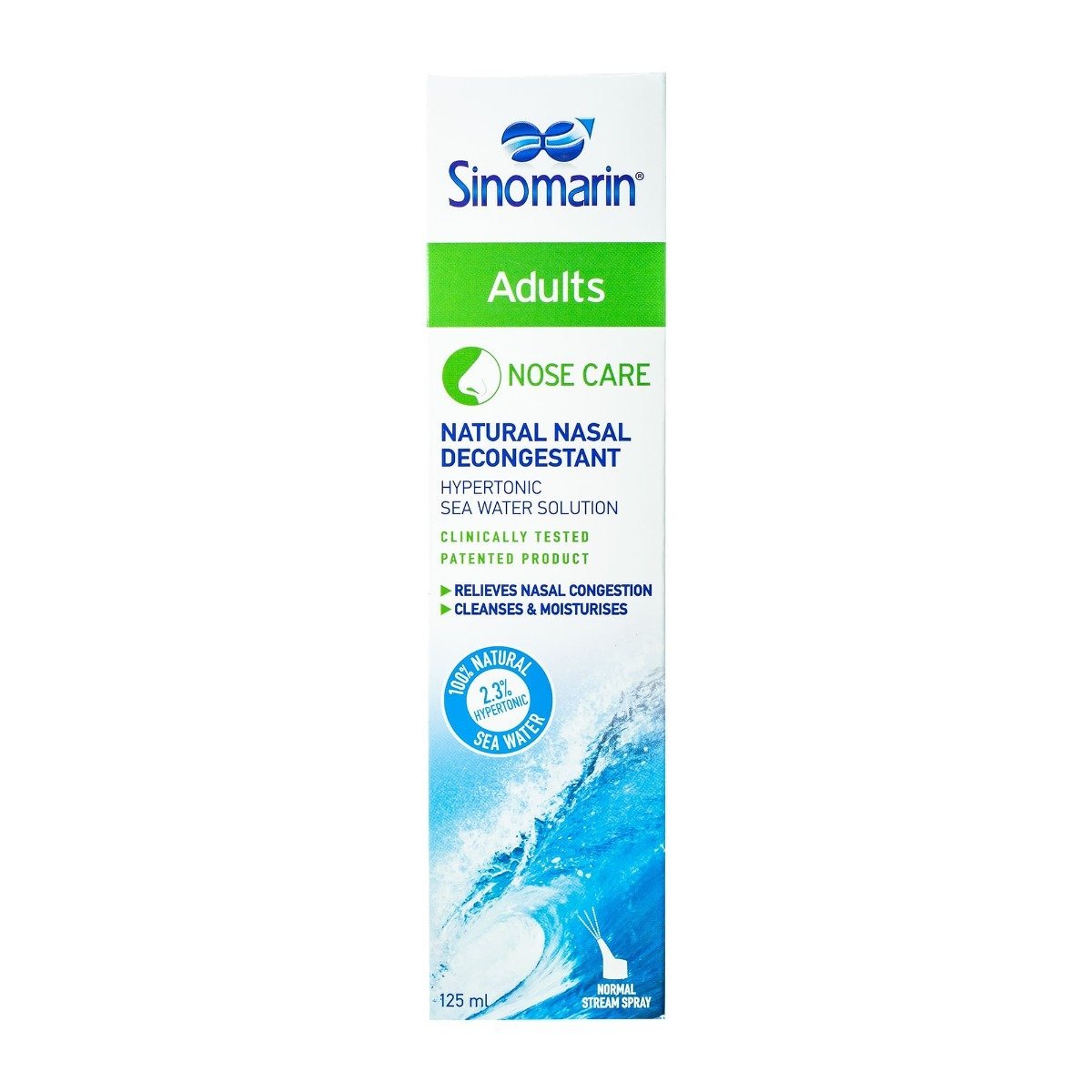 Sinomarin Adult Natural Nasal Decongestant Spray - 125 ml