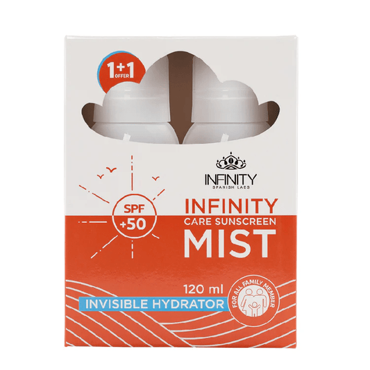Infinity Care Sunscreen Mist Lotion SPF50+ Offer 1+1