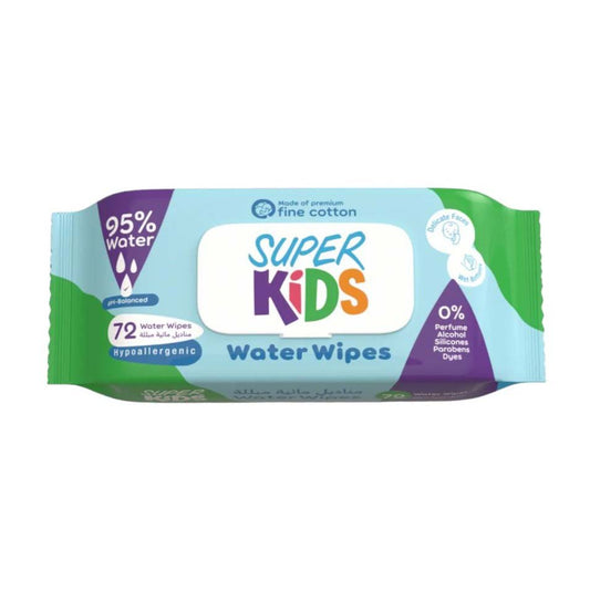 Super Kids Water Wipes - 72 Wipes