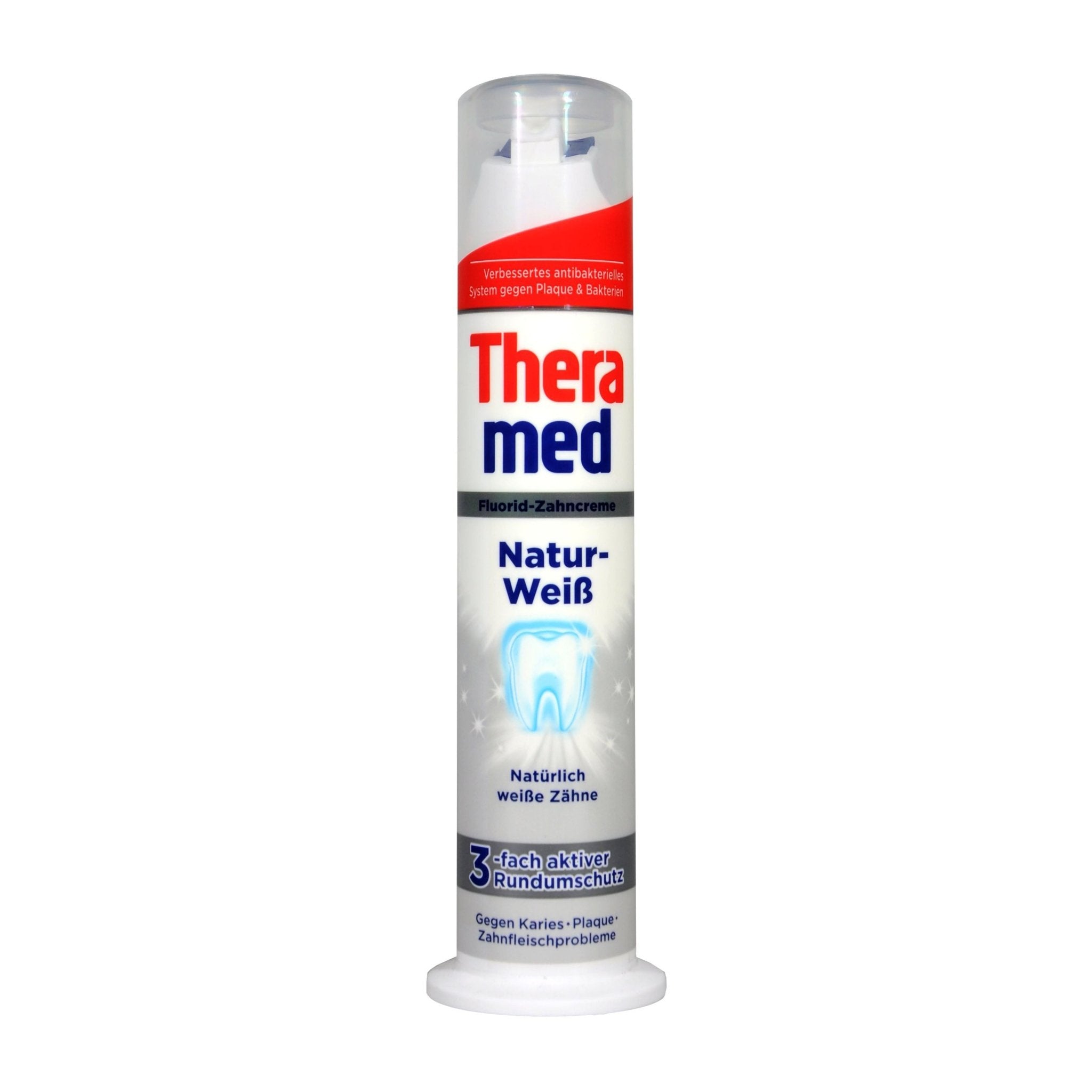 Theramed Natural White Toothpaste Pump - 100ml – Re3aya Pharmacy