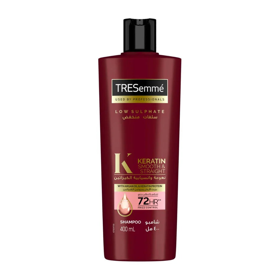 Tresemmé Keratin Smooth & Straight Shampoo Argan Oil 72H Frizz Control - 400ml