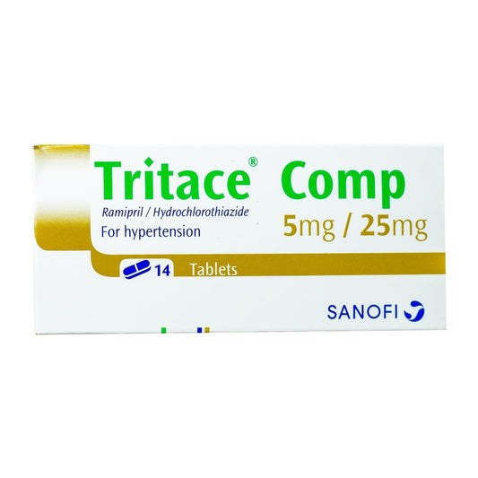 Tritace 5 mg-25 mg Comp - 14 Tablets