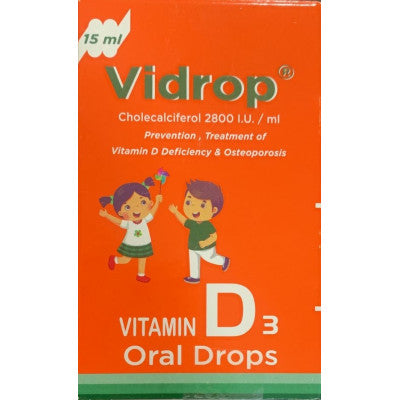 VIDROP 2800 IU / ML ( CHOLECALCIFEROL = VITAMIN D3 ) ORAL DROPS 15 ML