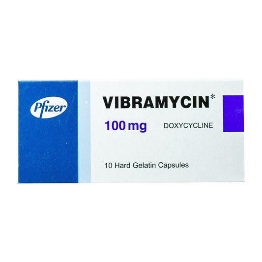 Vibramycin 100 mg - 10 Capsules