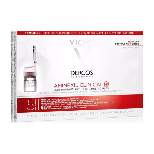 Vichy Dercos Aminexil Clinical 5 Women Anti-Hair Loss - 21 Monodoses