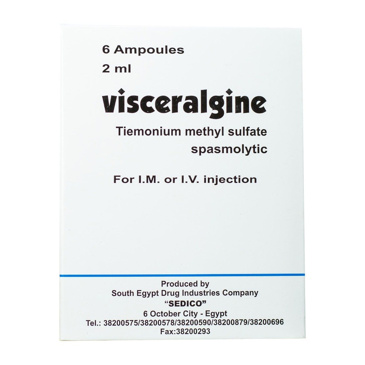 Visceralgine 5 mg-2 ml - 6 Ampoules