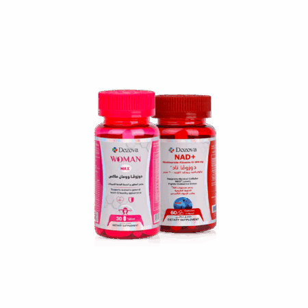 Deep Calm Bundle | Dozova Ashwagandha & Melatonin for Restful Sleep & EnergyDozova Woman Max | Advanced Support for Energy & Balance – 60 TabletsWomen’s Energy & Mental Alertness Bundle | Dozova Woman Max & NAD+Dozova Ashwagandha KSM-66 600mg Stress & Moo