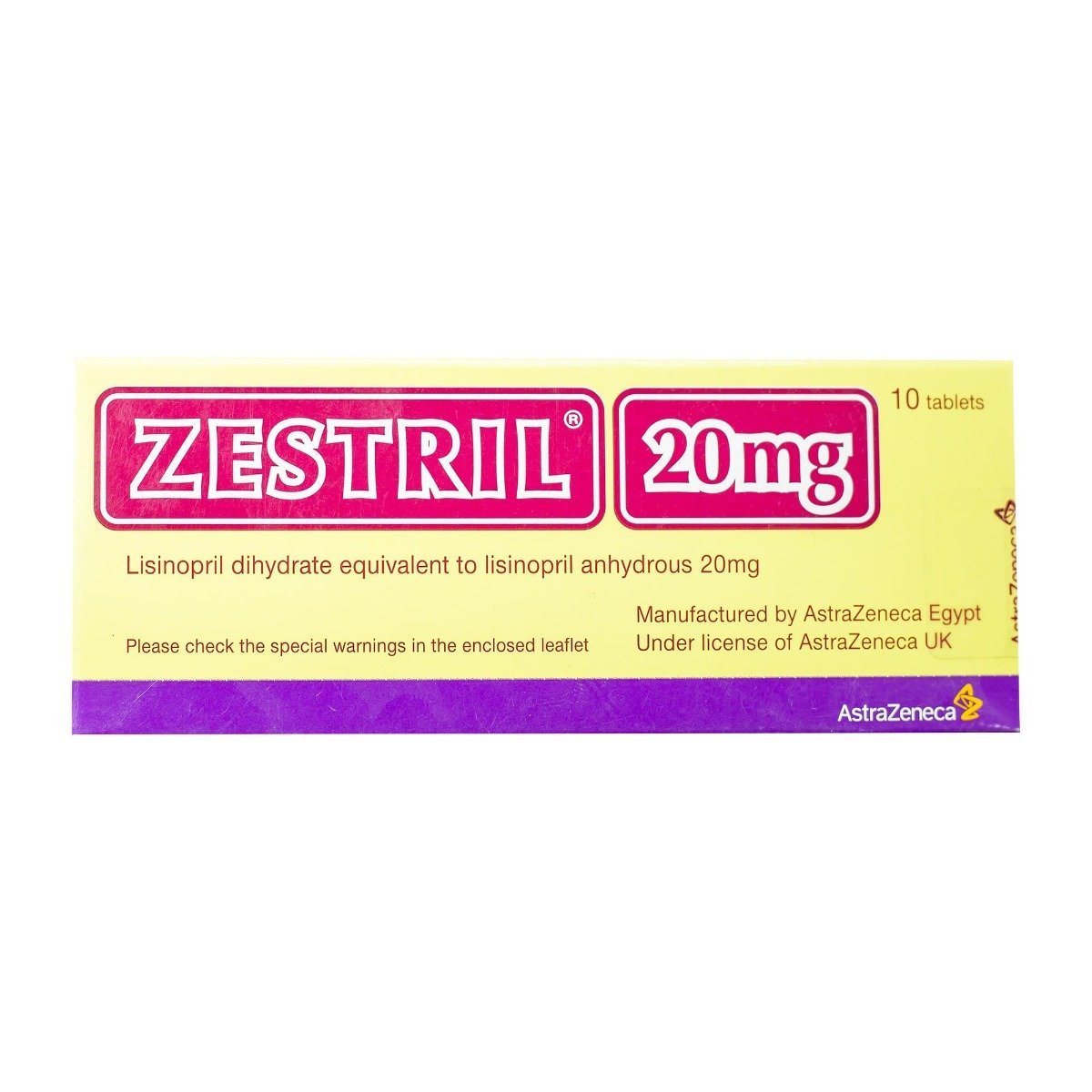 Zestril 20 mg - 10 Tablets